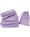 Mytagalongs Short Haul Travel Packing Set In Purple