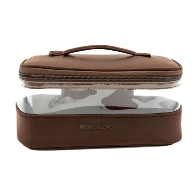 Mytagalongs The Clear Train Case In Brown