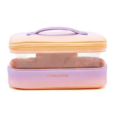 Mytagalongs The Clear Train Case-gradient Euphoria In White