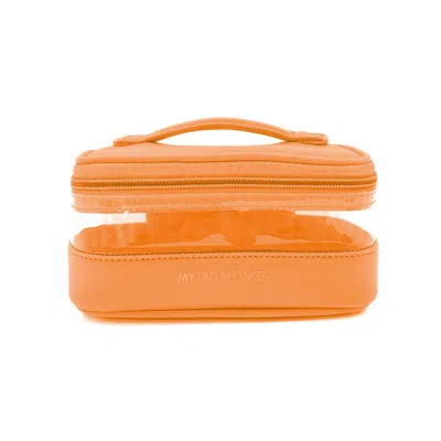 Mytagalongs The Mini Clear Train Case In Orange