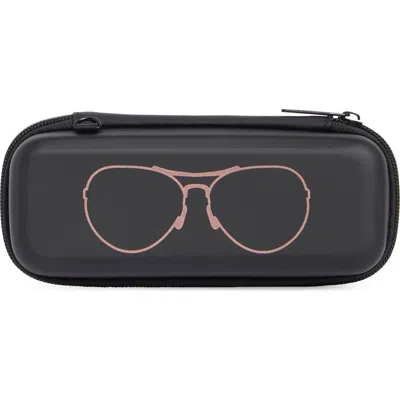 Mytagalongs Travel Glasses Case In Black/ Rose Gold