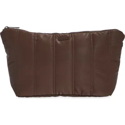 Mytagalongs Vanity Quilted Cosmetic Pouch In Chocolate