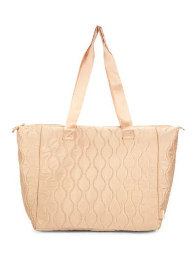 Mytagalongs Kids' Women's Oliver Quilted Weekender Tote In Neutral