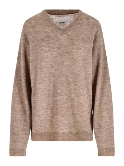Mythinks Alpaca Blend Sweater In Sand