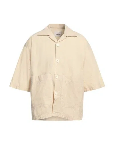 Mythinks Man Shirt Sand Size M Cotton In Beige