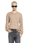 Mythinks My Alpaca Shaggy V-neck In Nude