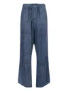Mythinks Drawstring Straight Trousers In Blue