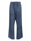 Mythinks Drawstring Straight Trousers In Blue