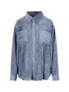 Mythinks Corduroy Button-front Shirt In Blue