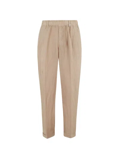 Myths Ares Elasticated-waistband Turned-up-hem Trousers In Neutral