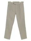 Myths Tapered Trousers In Sophisticated Tortora Hue In Green