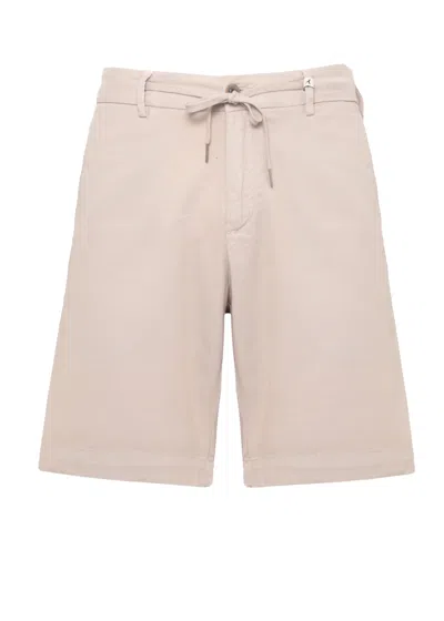 Myths Beige Apollo Drawstring Cotton Shorts In Neutral