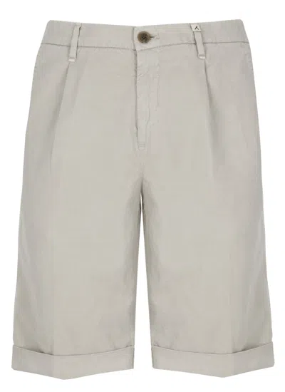 Myths Beige Cotton-linen Blend Bermuda Shorts In Neutral
