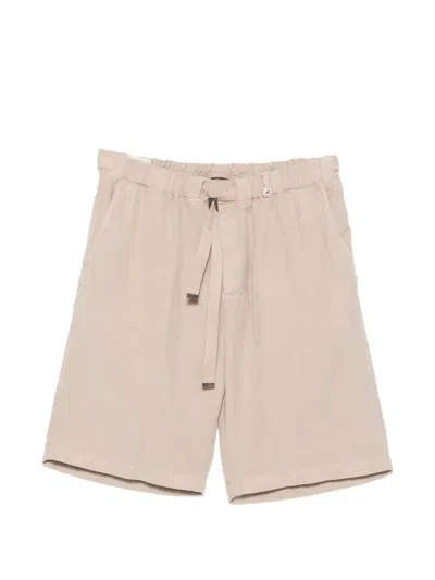 Myths Belted Elasticated Chino Shorts In Neutral