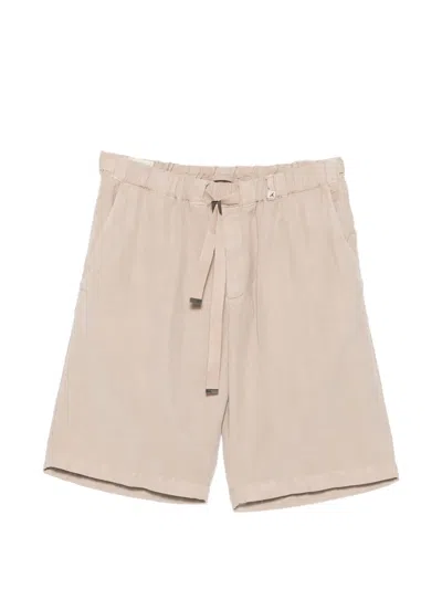 Myths Belted Elasticated Shorts In Neutral