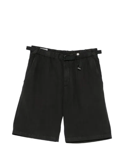 Myths Belted Straight-leg Shorts In Black