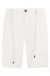 Myths Bermuda Shorts With Drawstring Waist In White