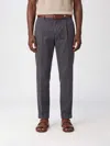 Myths Slim Fit Wool Fresco Trousers In Gray