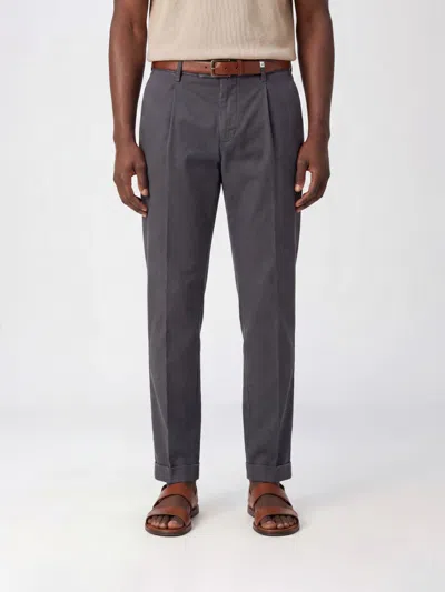 Myths Slim Fit Wool Fresco Trousers In Gray