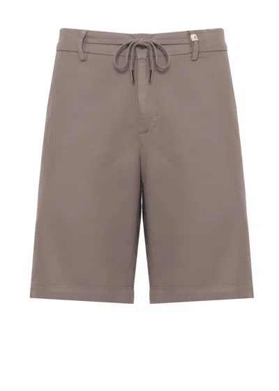 Myths Brown Apollo Drawstring Cotton Shorts In Gray