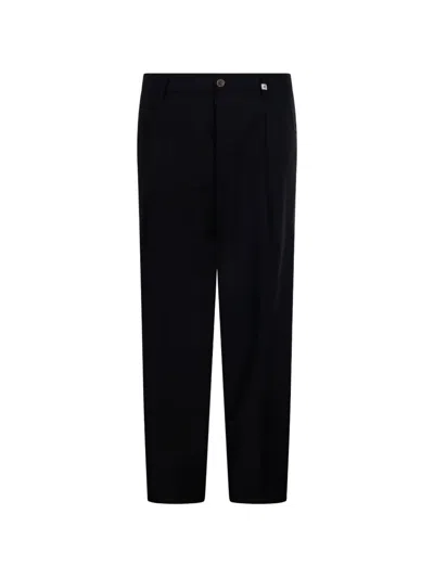 Myths Button Pleated Trousers In Black