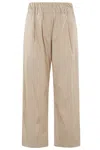 Myths Cotton-blend Wide-leg Trousers