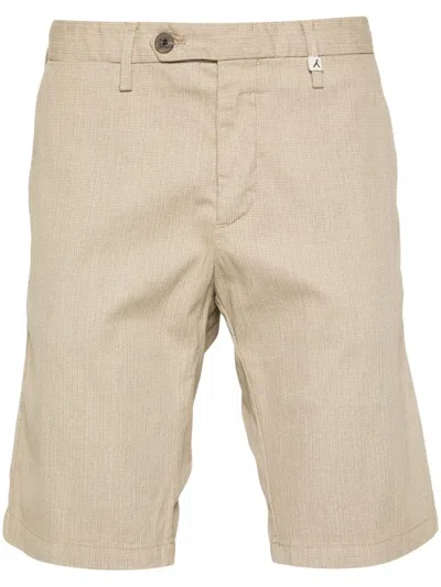 Myths Checked Bermuda Shorts In Neutrals