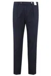 Myths Chino Trousers With Medium Waist In Blue