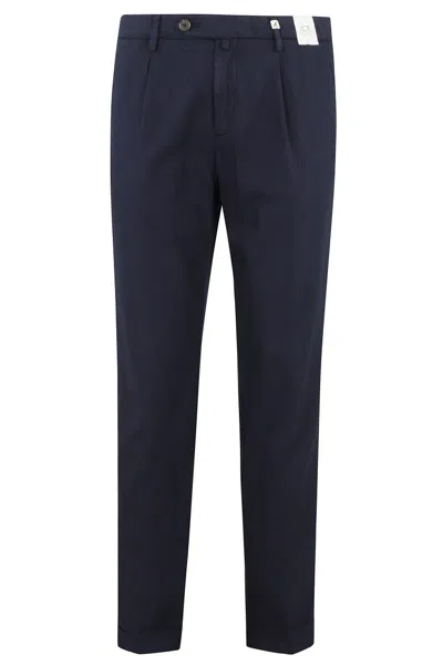 Myths Chino Trousers With Medium Waist In Blue
