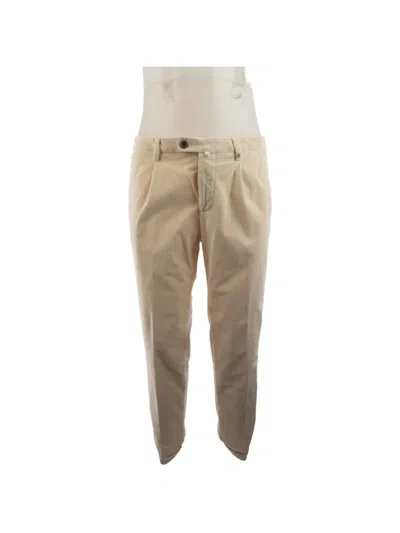 Myths Corduroy Pleated Chino Trousers In Neutral