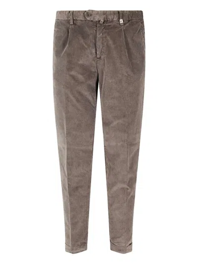 Myths Corduroy Pleated Trousers In Brown