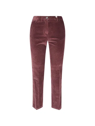 Myths Corduroy-effect Trousers In Burgundy