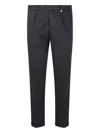 Myths Tailored Grey Long Pants With Smooth Finish And Rolled Cuffs In Black