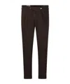 Myths Tailored Long Pants With Smooth Finish And Rolled Cuffs In Brown