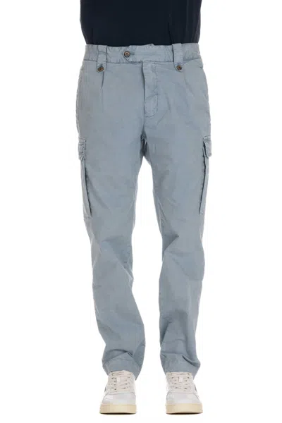 Myths Delavè Cotton Cargo Trousers Archivio Model Ares In Blue