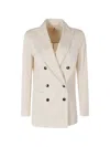 Myths Double-breasted Blazer In Neutral