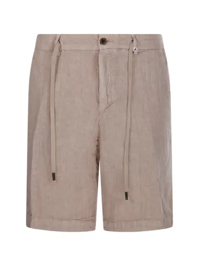 Myths Drawstring Buttoned Shorts In Neutral
