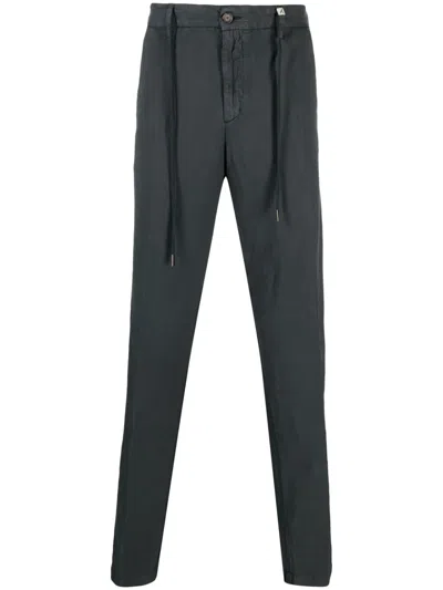 Myths Drawstring-waist Lyocell-linen Chino Trousers In Grey