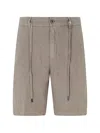 Myths Elasticated Drawstring Shorts In Neutral