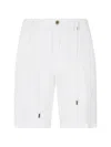 Myths Elasticated-waist Drawstring Shorts In White