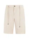 Myths Elasticated-waist Drawstring Shorts In Neutral