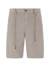 Myths Elasticated Drawstring Shorts In Neutral