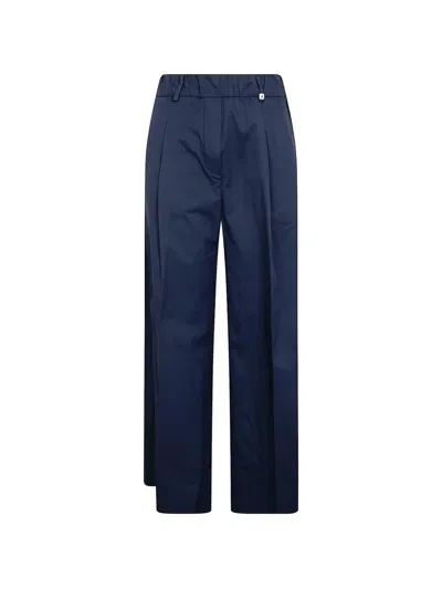 Myths Elasticated Straight Trousers In Blue