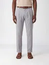 Myths Slim Fit Wool Fresco Trousers In Gray