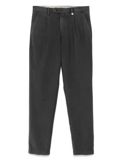 MYTHS GREY WOOL TAPERED TROUSERS