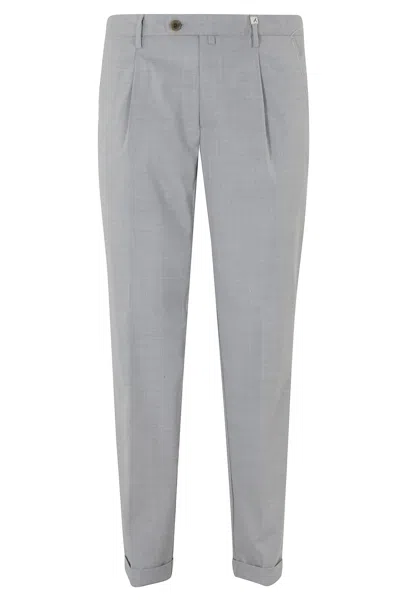 Myths Light Gray Zeus Turn-up Waist Loops Wool Trousers