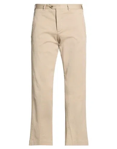 Myths Man Pants Beige Size 32 Cotton, Elastane In Brown