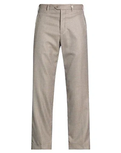 Myths Man Pants Beige Size 32 Polyester, Virgin Wool In Gray