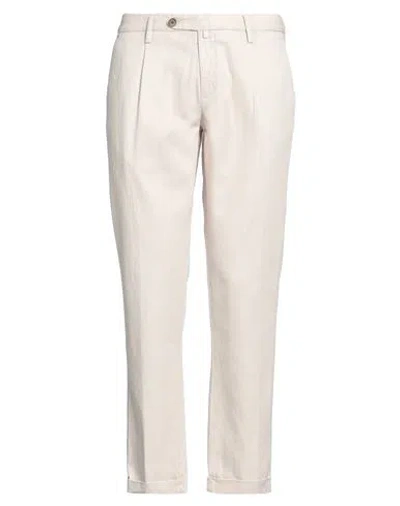 Myths Man Pants Beige Size 34 Cotton, Linen, Elastane