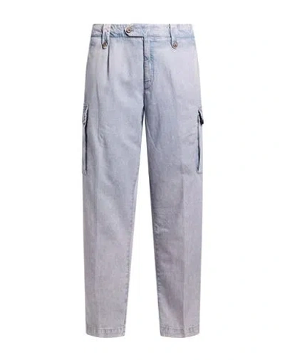 Myths Man Pants Blue Size 36 Cotton, Linen, Elastane